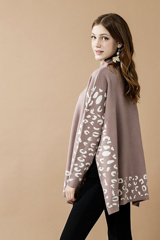 Plus Oversize MockNeck Leopard Print Sweater Tunic Shop Style & More | Fresh Looks, Everyday Deals & Free Shipping