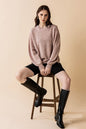Round Neck Balloon Sleeve Heathered Sweater Shop Style & More | Fresh Looks, Everyday Deals & Free Shipping
