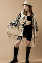 Aztec Fringed Ruana Poncho Sweater Cardigan Shop Style & More | Fresh Looks, Everyday Deals & Free Shipping