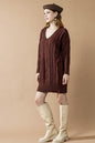 Plus V-Neck Ribbed Hem Cable Knit Sweater Dress Shop Style & More | Fresh Looks, Everyday Deals & Free Shipping