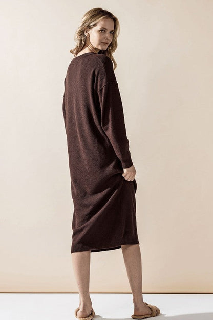 Plus Comfy Button-front Soft Sweater Midi Dress Shop Style & More | Fresh Looks, Everyday Deals & Free Shipping