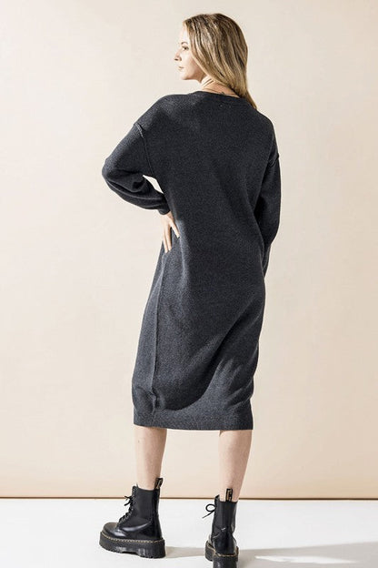 Comfy Button-front Soft Sweater Kint Midi Dress Shop Style & More | Fresh Looks, Everyday Deals & Free Shipping