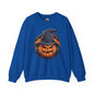 Scary Witch Pumpkin Halloween Crewneck Sweatshirt The Devil's Pickle