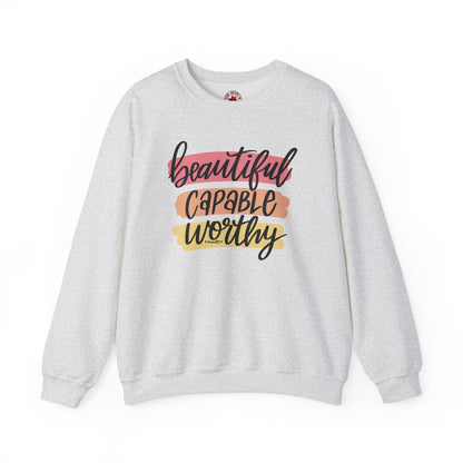 Beautiful Capable Worthy Crewneck Sweatshirt The Devil's Pickle