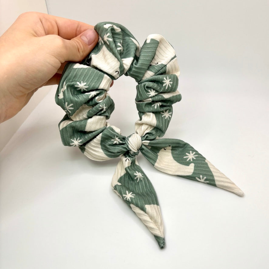 Mini Snowflake Polar Bear Tie Scrunchie Enchanted Scrunch
