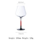 Black and Red Bow Tie Burgundy Wine Glass Pot Belly Home Kitchen Light Luxury Lead-free Crystal Color Glass Wine Original Goblet