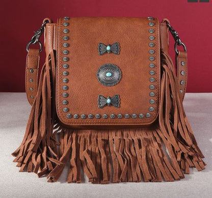 Montana West Fringe Mariposa Concho Collection Crossbody Country in My Heart