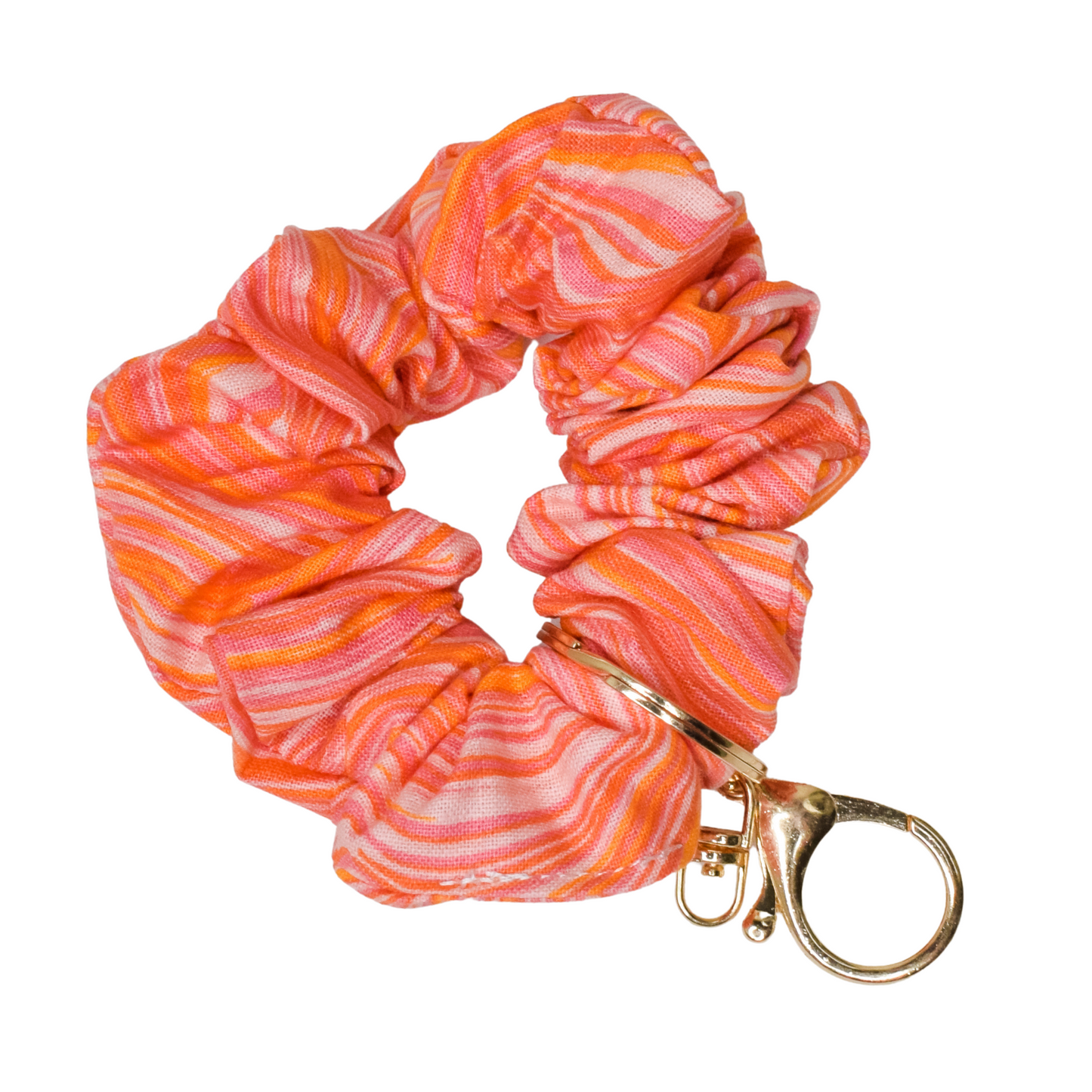 Orange Tie-Dye Scrunchie Key Chain Emily Anne Designs LLC