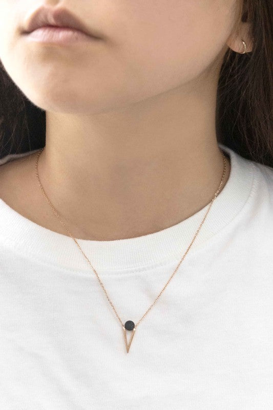 Tensly Point Stone Necklace | Rose Gold (14K) Shop Style & More | Fresh Looks, Everyday Deals & Free Shipping