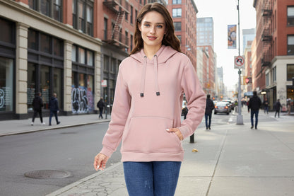 🖤 Women’s Winter Velvet Hoodie — Solid Color Warm Sweatshirt FitiqueFit