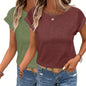 Two Pack Trendy Lace Trimmed Cap Sleeve Tops