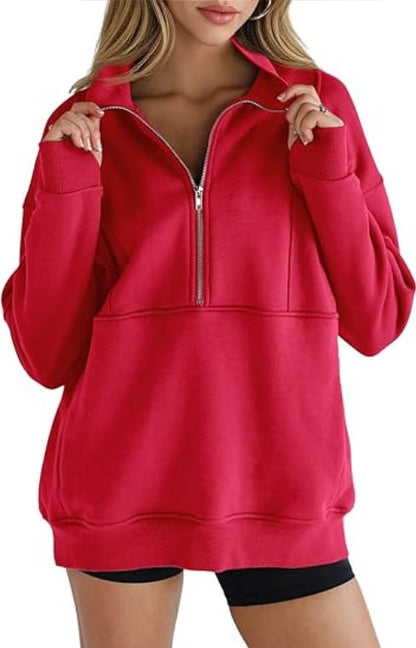 Women’s Half Zip Fleece Sweatshirt FitiqueFit