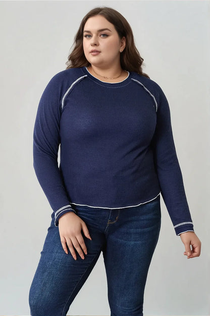 Basic Bae Long Raglan Sleeve Round Neck Top New Era Fashion LLc