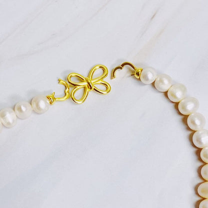 Clover Clasp Genuine Pearl Necklace Shop Style & More | Fresh Looks, Everyday Deals & Free Shipping