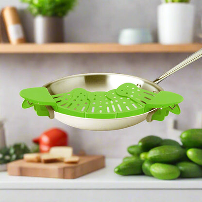 🍝 Universal Silicone Clip-On Pot Strainer SmartPursue™