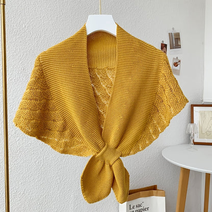 Women'S Stylish Openwork Yarn Shawl - Lightweight, Breathable Polyester, Perfect for Layering or Standalone Outfits, Machine Washable, Weekend Casual Wrap | Versatile Shawl | Stylish Knitwear, Shawls for Winter NovaCart