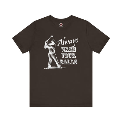 Always Wash Your Balls Golf T-shirt The Devil's Pickle