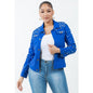 Radiant Pearls Rhinestone Jacket Royal Blue See size chart under “more details” The Fashion Celestial