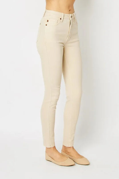 Judy Blue Full Size Garment Dyed Tummy Control Skinny Jeans New Era Fashion LLc