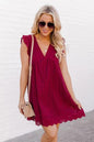 Women's Country Lace Jacquard Hollow V-Neck Dress Country in My Heart