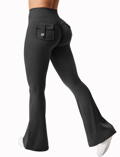 🖤 Women's High-Waisted Cargo Pocket Workout Leggings FitiqueFit
