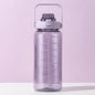 Sports water cup portable large capacity 2000ml plastic cup with straw scale men and women kettle water cup