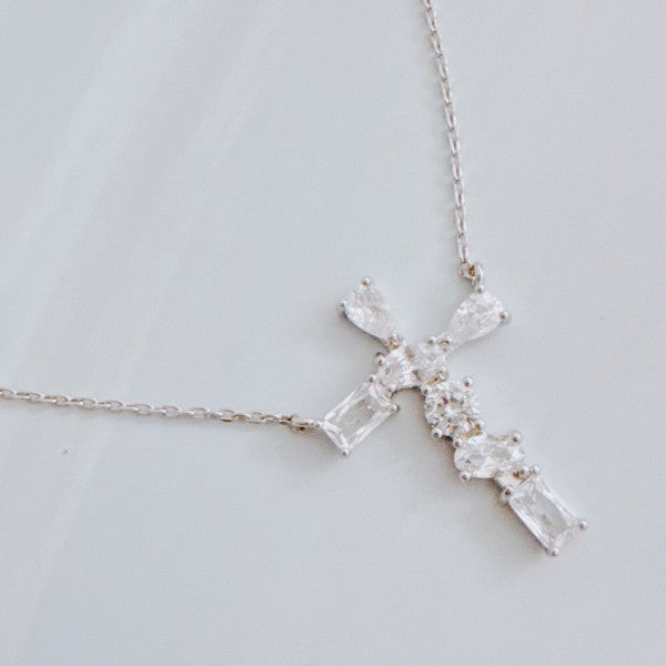 Modern Mixed-Cut Stone Cross Pendant Necklace Shop Style & More | Fresh Looks, Everyday Deals & Free Shipping