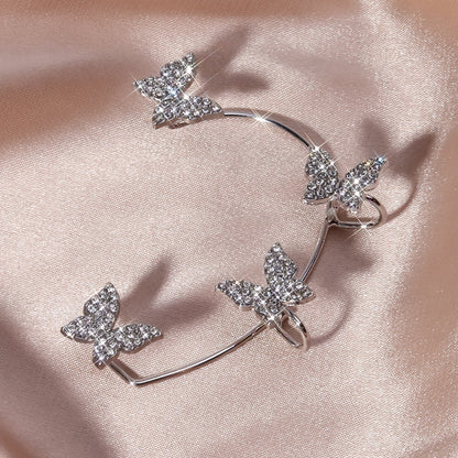 French-style Golden Sparkling Butterfly Luxury Butterfly Earrings NovaCart