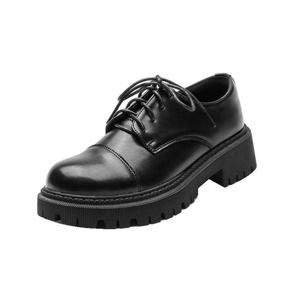 Women’s Solid-Color Retro Slip-On Platform Shoes FitiqueFit