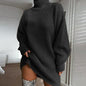 Solid Turtleneck Long Sweater Winter Warm Women Sweater Dress See size chart under “more details” The Fashion Celestial