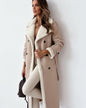 Women’s Belted Double-Breasted Winter Trench Coat FitiqueFit