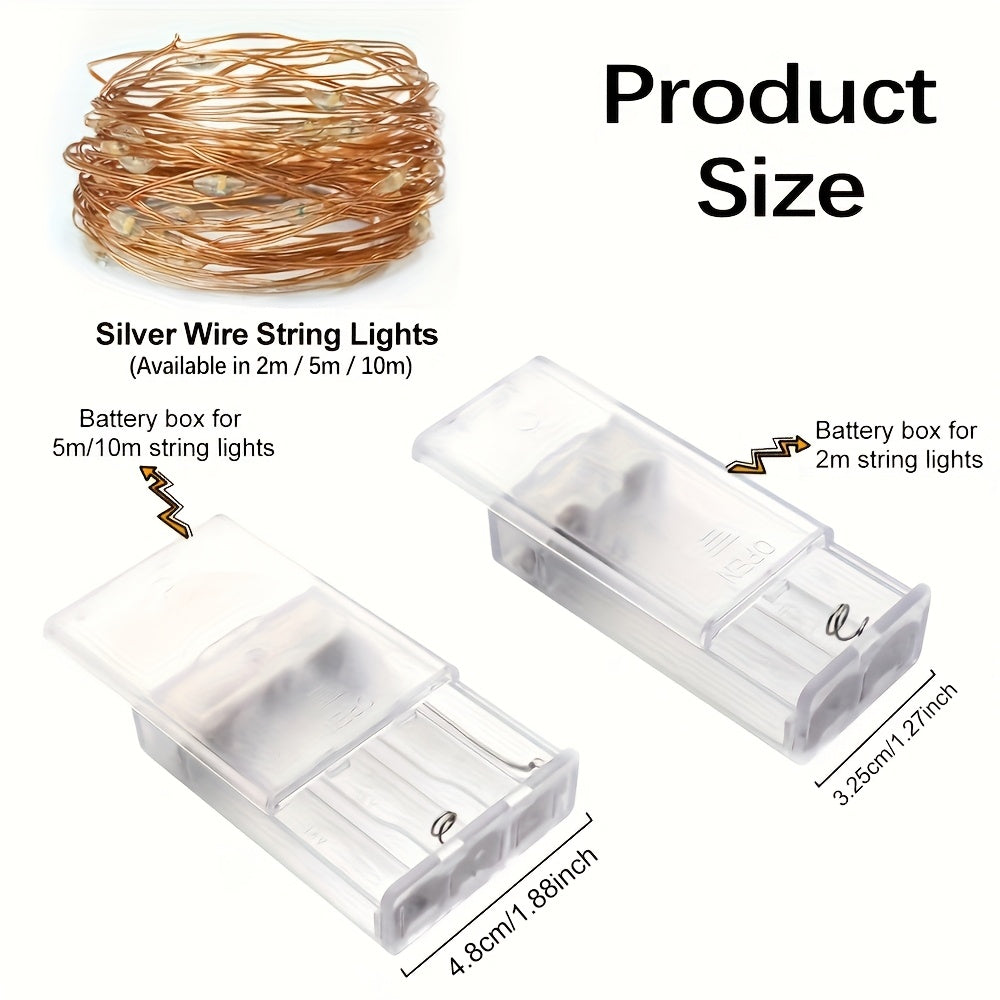 LED Fairy Lights Battery Box Copper Wire String 78.74/196.85/393.7inch Holiday Outdoor Lighting Christmas Tree Wedding Party Decoration NovaCart