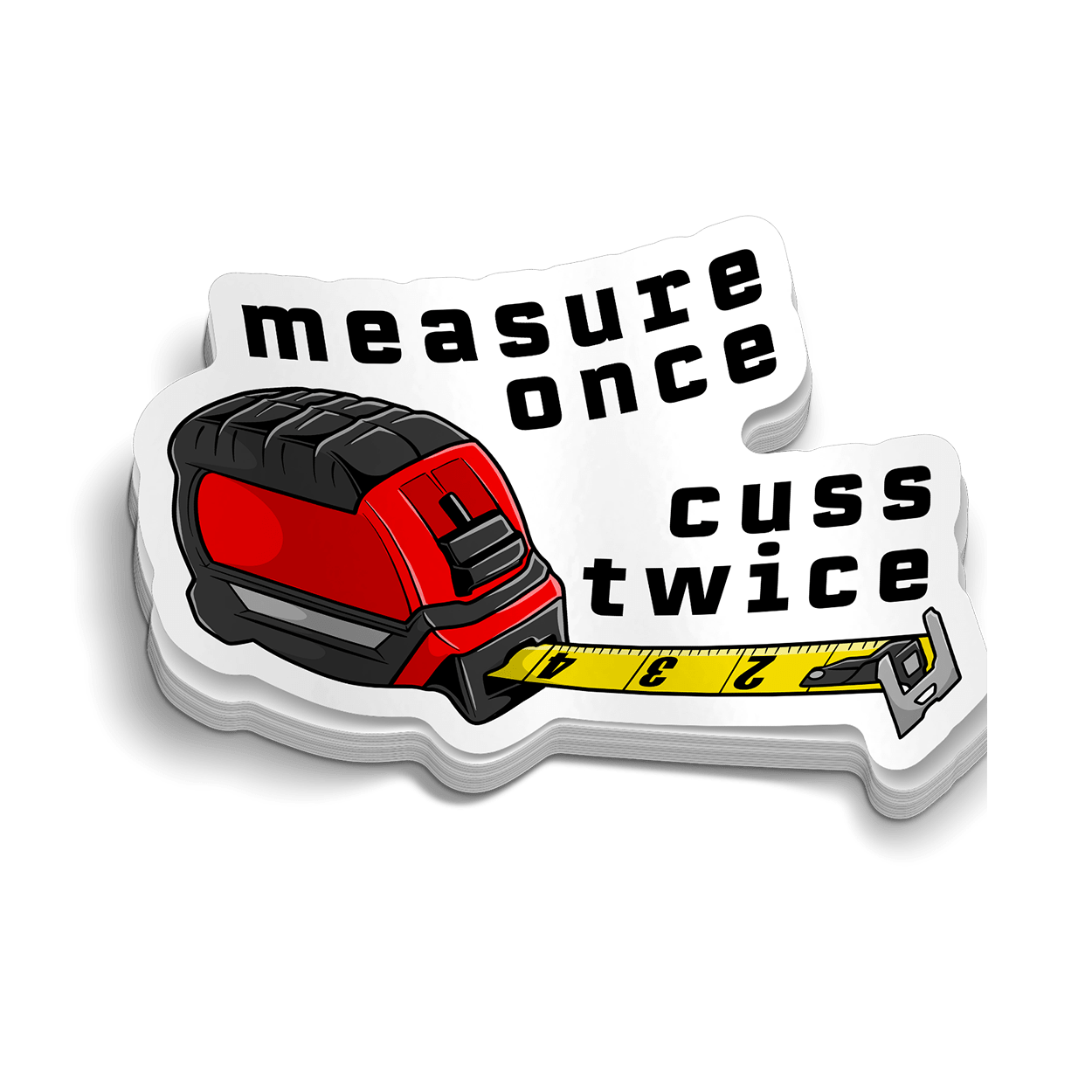 Cuss Twice -  Hard Hat Decal Armed American Supply