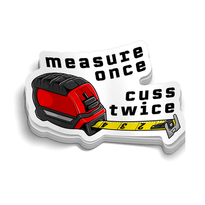Cuss Twice -  Hard Hat Decal Armed American Supply