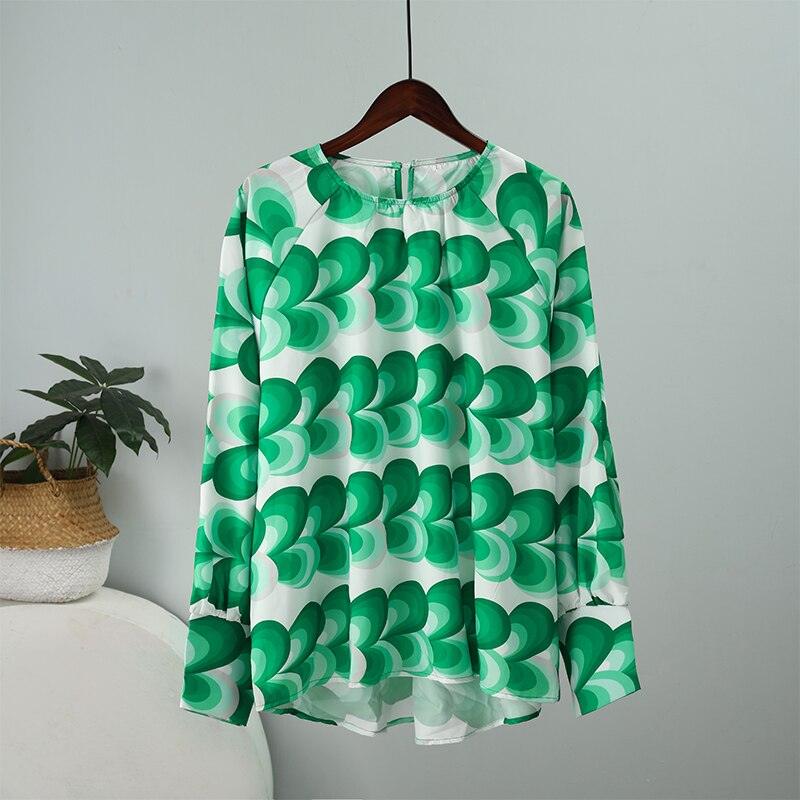 Blarney Green Celtic Top - Stylish Long Sleeve Blouse for St. Patrick's Day Country in My Heart