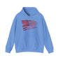Red American Flag Hooded Sweatshirt The Devil's Pickle
