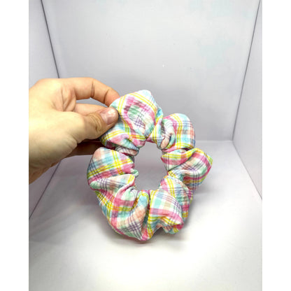 Mini Pastel Plaid Easter Bullet Scrunchie Enchanted Scrunch