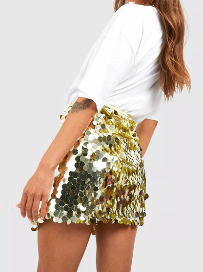 Sequin Mini Skirt See size chart under “more details” The Fashion Celestial