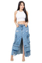 WOMEN FASHION LONG MAXI DENIM SKIRT BY CLAUDE