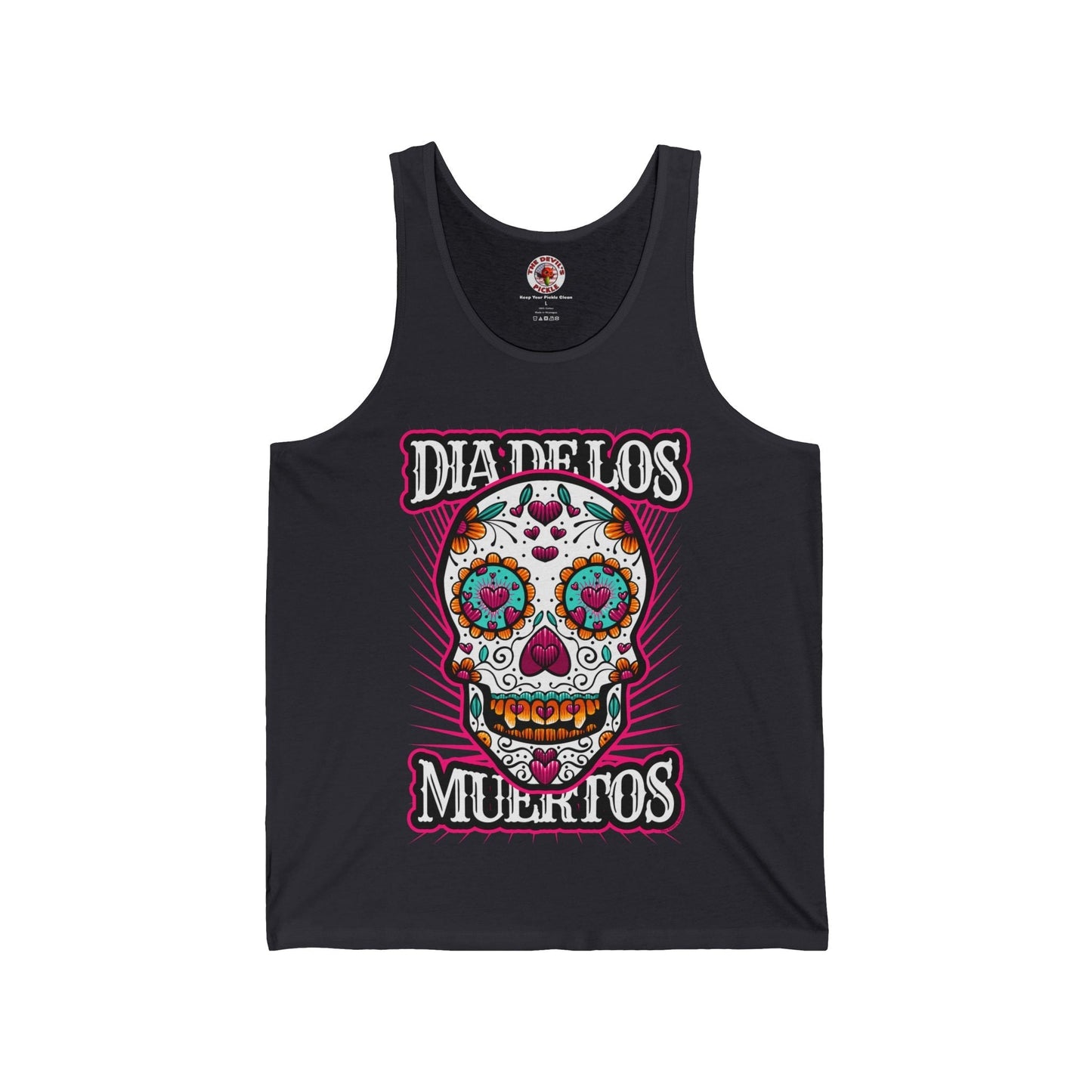 Dia De Los Muertos Skull Tank Top The Devil's Pickle