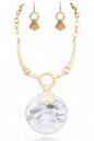 Oversize Faux Stone Resin Pendant Necklace Set Shop Style & More | Fresh Looks, Everyday Deals & Free Shipping