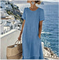 Women's Plus-Size Patchwork Maxi Dress – Relaxed Fit Casual Skirt FitiqueFit