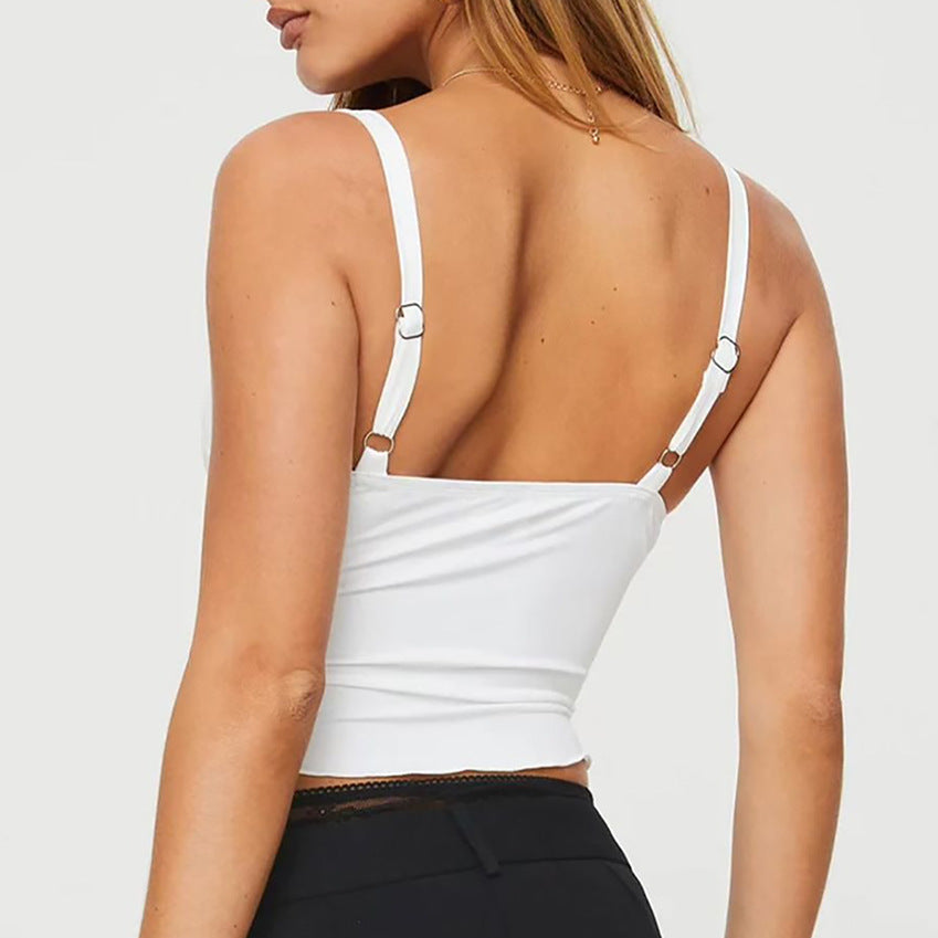 Women's Bow Camisole Backless Tank – Waist-Defining Elegance FitiqueFit