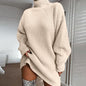 Solid Turtleneck Long Sweater Winter Warm Women Sweater Dress See size chart under “more details” The Fashion Celestial
