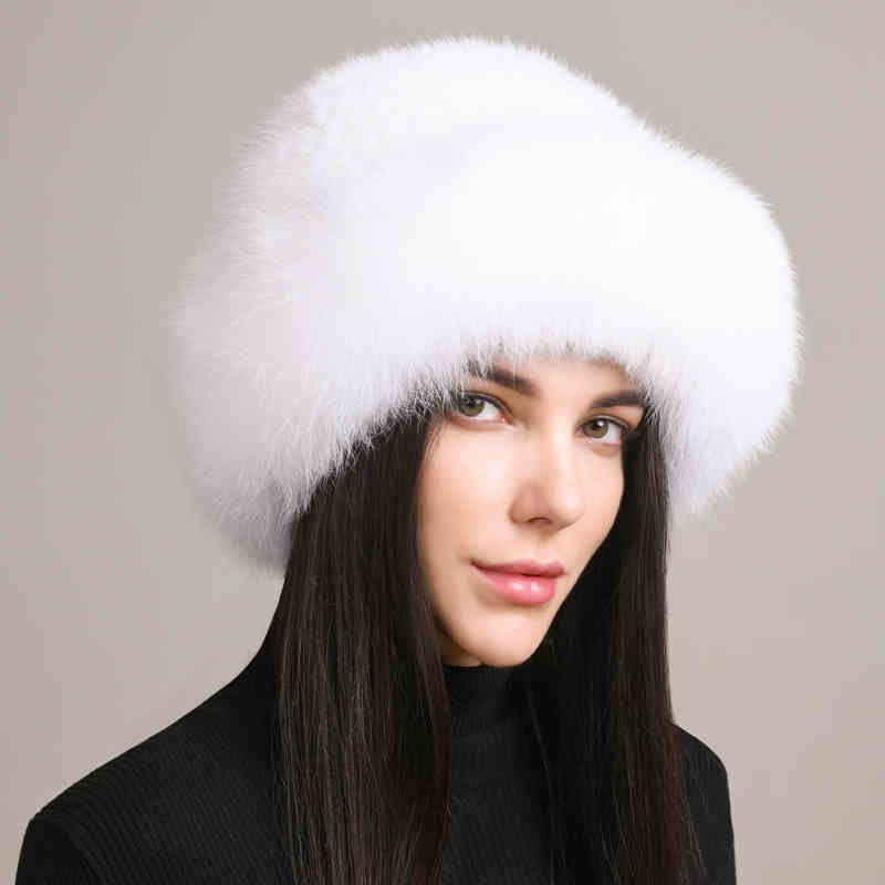 Women’s Mink Hair Winter Hat – Braided Fur Warm Elegant Beanie FitiqueFit