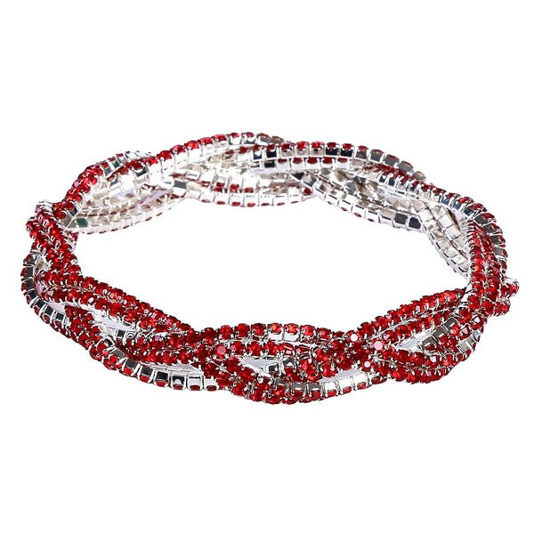 3 Double Lines Twist Rhinestone Stretch Bracelet Shop Style & More | Fresh Looks, Everyday Deals & Free Shipping
