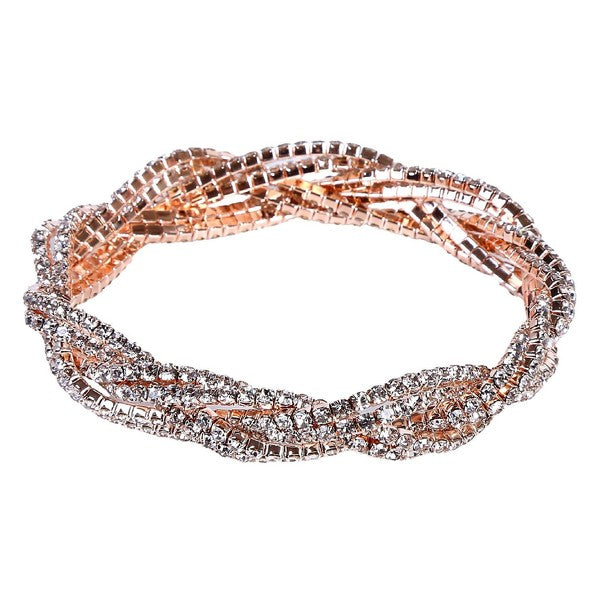 3 Double Lines Twist Rhinestone Stretch Bracelet Shop Style & More | Fresh Looks, Everyday Deals & Free Shipping