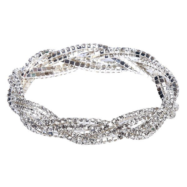 3 Double Lines Twist Rhinestone Stretch Bracelet Shop Style & More | Fresh Looks, Everyday Deals & Free Shipping
