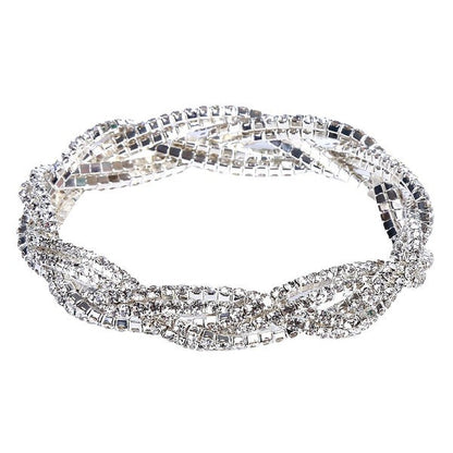 3 Double Lines Twist Rhinestone Stretch Bracelet Shop Style & More | Fresh Looks, Everyday Deals & Free Shipping