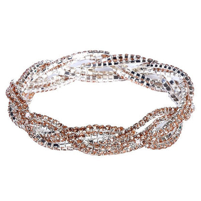 3 Double Lines Twist Rhinestone Stretch Bracelet Shop Style & More | Fresh Looks, Everyday Deals & Free Shipping